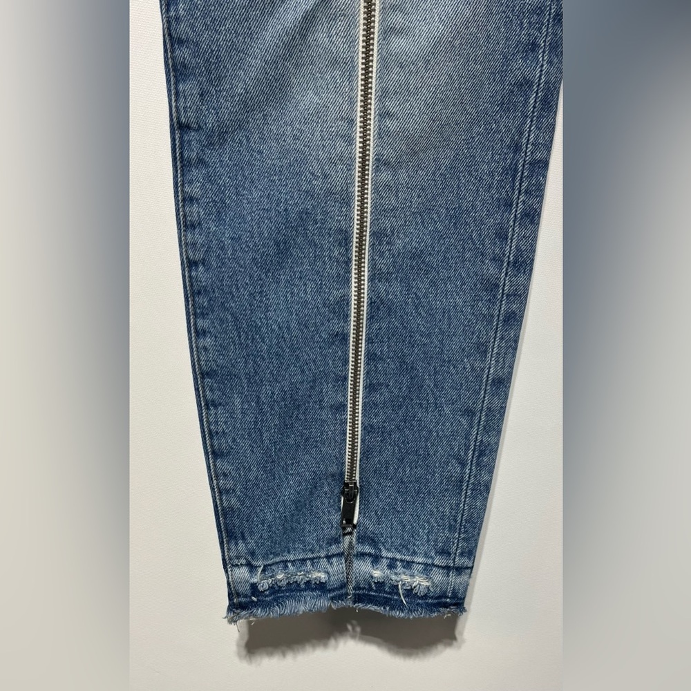 FRAME‎ Rigid Re-Release Skinny Crop Zipper Front Distressed Jeans Size 29 - Picture 5 of 9